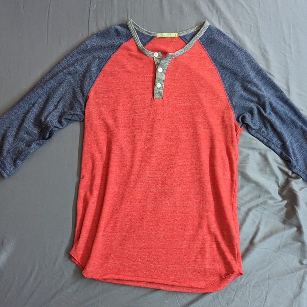 Alternative Apparel Earth Men's 3/4 Length Sleeve Baseball T Shirt